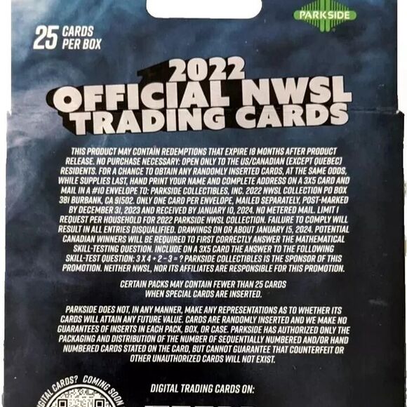 11 boxes of 2022 Parkside NWSL Official Trading Cards Box - Picture 2 of 2